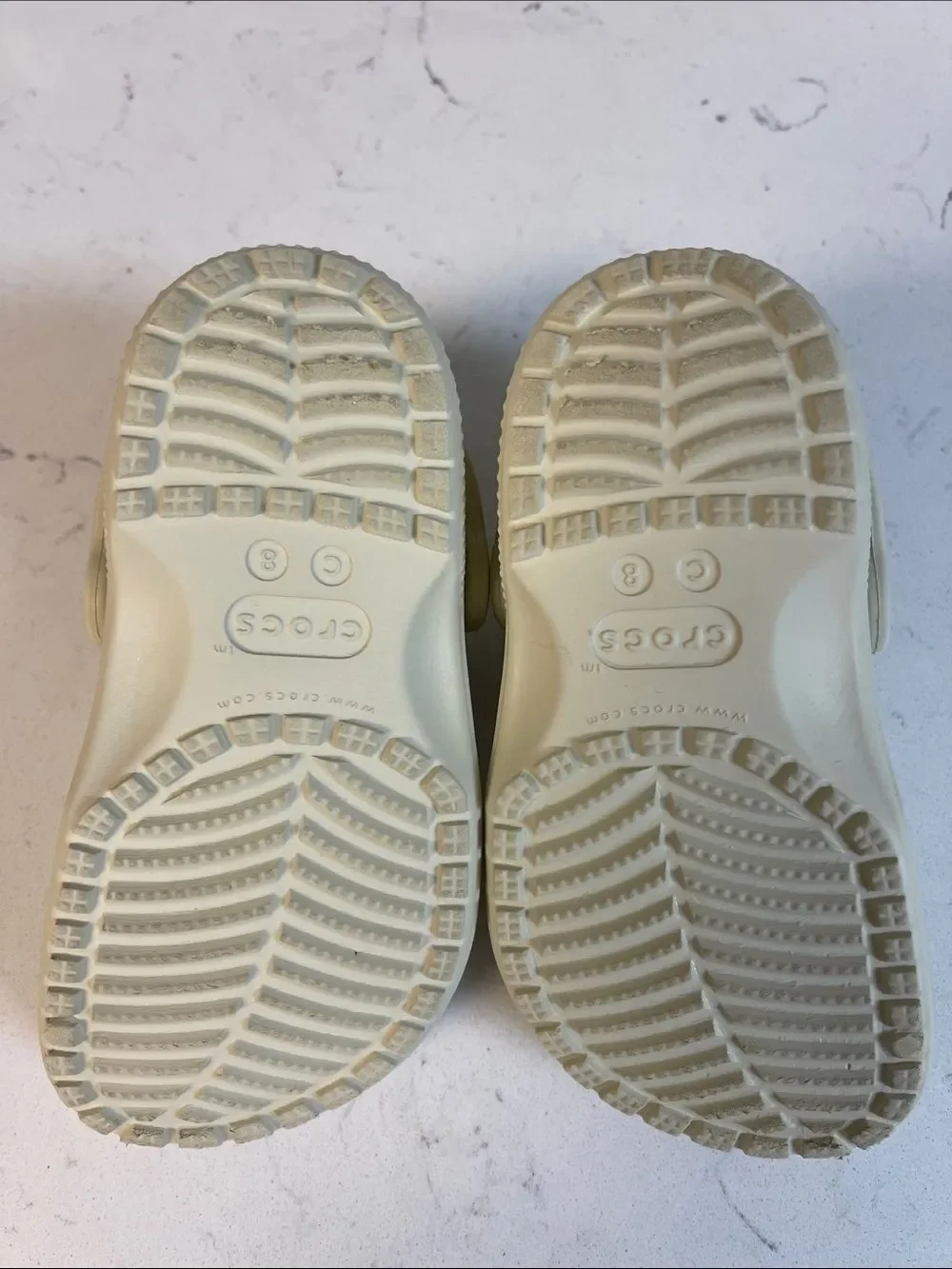 Crocs Toddler Classic Clog Style 206990 Bone - Beige ? Size 8